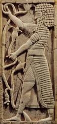 Rilievo raffigurante un guerriero, dal Palazzo di Salmanassar III (858-823 a.C.) Nimrud
